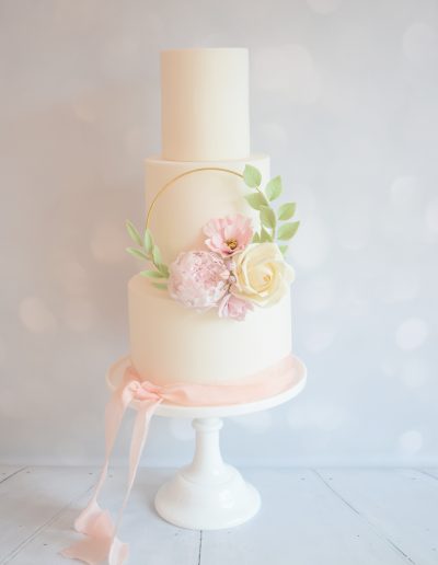 Wedding Cake - Floral Sugar Bloom Hoop