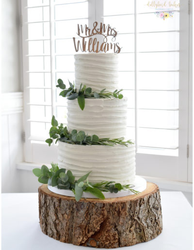 Wedding Cakes - St Ives Harbour Hotel - Textured Aromatic foliage garland cake @ The St Ives Harbour Hotel
