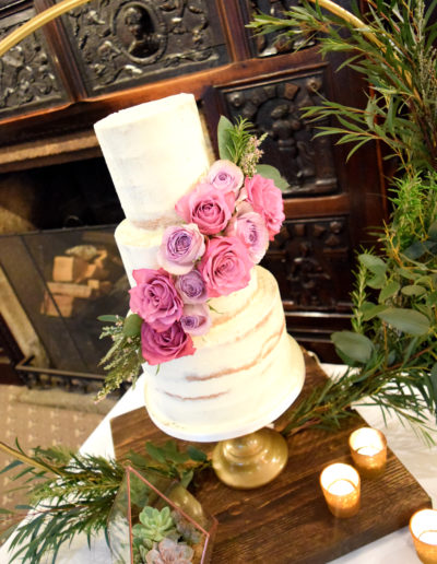 Wedding Cake - Lewtrenchard - Semi Naked - Fresh Florals