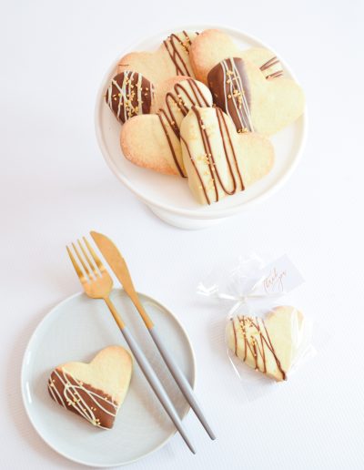 Gallery - Luxury Sweet Treats - Chocolate Dipped Shortbread Biscuit Favours - Dollybird Bakes