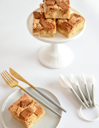Sweet Treats - Lotus Biscoff Blondies - Sweet Treats - Dollybird Bakes - Dessert Table
