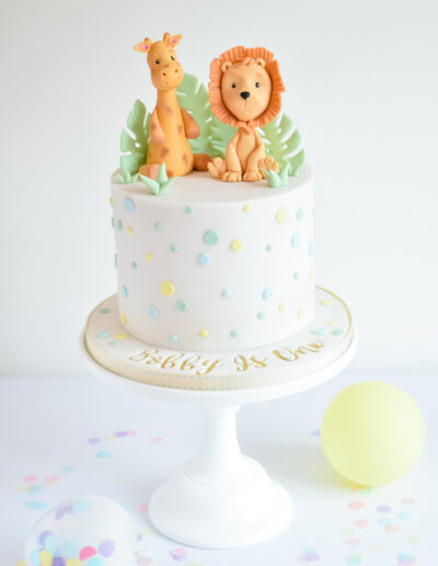 Luxury celebration cake - Cute character Safari Cake