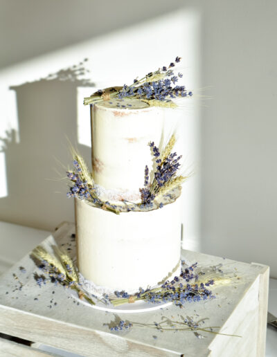 Wedding Cake - Lavender & Wheat Perfectly Petite Wedding